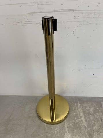 HCB Afzetpaal Afzetband goudkleurig met trekband 200 cm, Ophalen of Verzenden