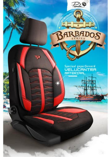 Sitzbezüge Barbados Serie  Schwarz Rot Leder – Alcantara-Sto, Ophalen of Verzenden, Nieuw