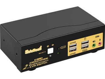 Auto Detection Dual Monitor DisplayPort KVM switch - 2, Verzenden, Nieuw