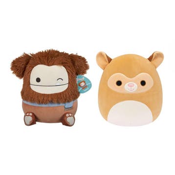 Squishmallows Bigfoot Benny + Zaine Tarsier 30cm - Set van 2, Overige karakters, Overige typen, Nieuw, Ophalen of Verzenden