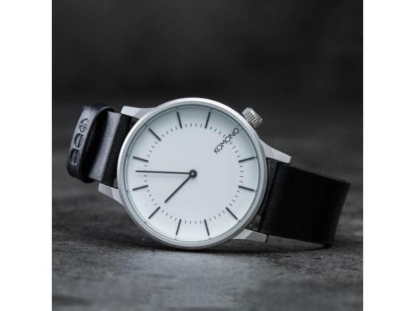Veiling - Komono Winston Regal heren horloge zwart/wit 41mm, Sieraden, Tassen en Uiterlijk, Horloges | Heren
