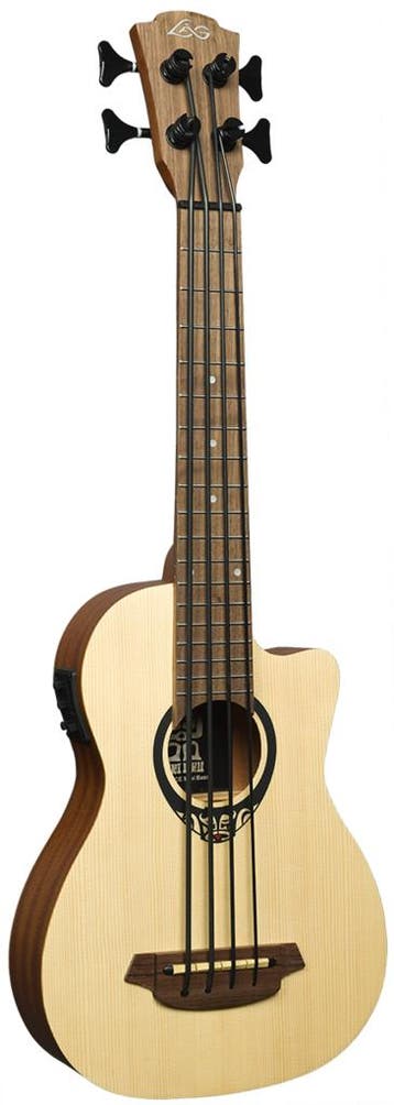 LAG Tiki Guitar 150 TKB150CE Tiki Mini Bass Ukulele cutaway, Verzenden, Nieuw