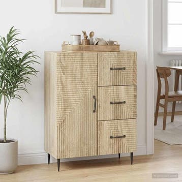 vidaXL Dressoir met lade Sonoma Eiken 66 x 34,5 x 89,5 cm, Verzenden, Nieuw, Overige houtsoorten, Minder dan 50 cm