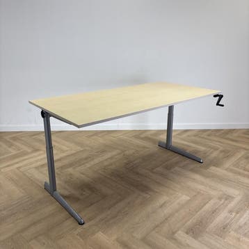 Ahrend slingerbureau 180x90 cm, ahorn - grijs, Gebruikt, Ophalen of Verzenden, Grijs, Ahrend