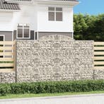 vidaXL Schanskorf gewelfd 300x50x180/200 cm gegalvaniseerd, Tuin en Terras, Bloembakken en Plantenbakken, 100 cm of meer, Verzenden