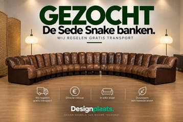 GEZOCHT: De Sede DS-600 Snake — Direct Inkoop, Nieuw, Design Bank Bankstel Zetel De Sede