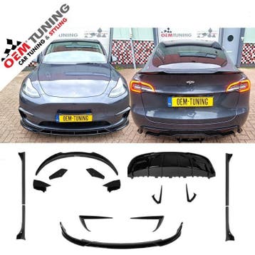 Tesla model Y | AERO Pakket | Hooggelans zwart | 2021-Heden, Ophalen of Verzenden, Nieuw, Voor, Bumper