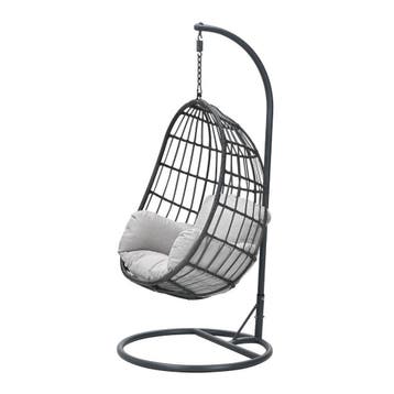 Garden Impressions Esmee hangstoel swing egg - donker grijs, Verzenden, Nieuw