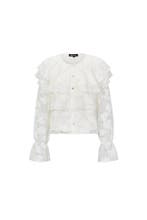 Gimme elegant geweven polyester kanten blouse Maat M, Kleding | Dames, Blouses en Tunieken, Maat 38/40 (M), Verzenden, Wit, Nieuw