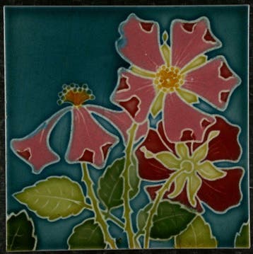Jugendstil Tegel - Vereinigte Servais-Werke - Art Nouveau -
