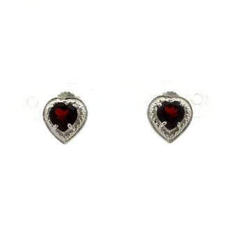 Zonder minimumprijs - Oorbellen Zilver - 1.76ct. tw. Granaat, Nieuw