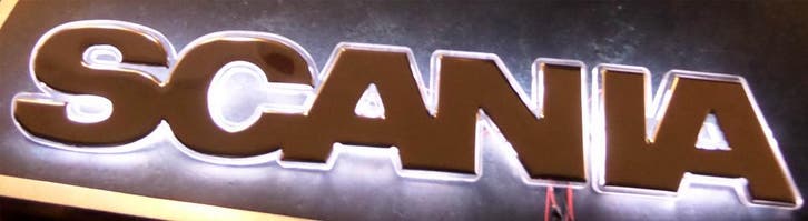 LED Logo voor SCANIA R Wit RVS, Auto-onderdelen, Vrachtwagen-onderdelen, Ophalen of Verzenden