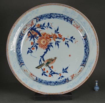 Kangxi (1662-1722) - Bord - Magpie Hunting an Insect on