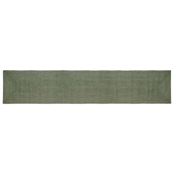 vidaXL Gebied Tapijt Olijfgroen 80 x 400 cm Jute, Verzenden, Nieuw