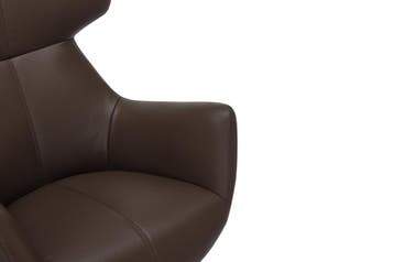 Fauteuil VOGUE 360° draaibaar, kunstleer bruin met zwart, Huis en Inrichting, Ophalen of Verzenden, Nieuw