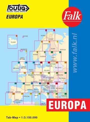 Routiq Europa Tab-map / Tab-map - Falk 9789028717008, Verzenden, Zo goed als nieuw, Falk
