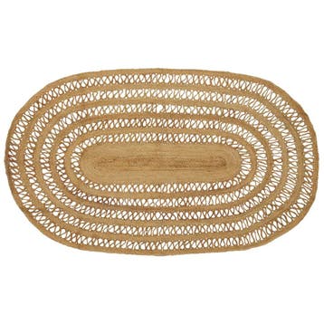 vidaXL Gebied Tapijt Naturel 152 x 245 cm Jute, Verzenden, Nieuw, Bruin