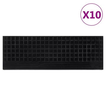 vidaXL Trapmatten 10 st 25x75 cm rubber, Verzenden, Nieuw