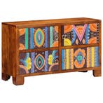 Opbergkast 90cm Massief Hout | Laatste Stuk!, Huis en Inrichting, Kasten | Dressoirs, Nieuw, Bohemian, 25 tot 50 cm, Overige houtsoorten