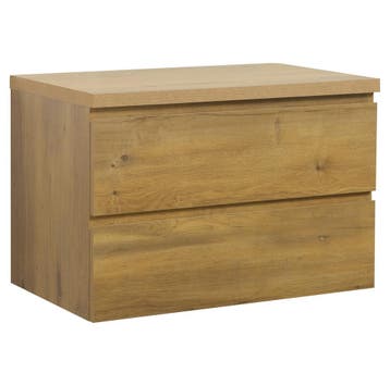 Wastafelkast Angela 80 x 48 cm Eiken Wastafelmeubel, Verzenden, Nieuw, Wastafelkast