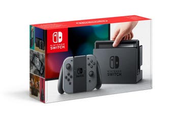 Nintendo Switch Console Set - Zwart/Grijs (In doos), Verzenden, Zo goed als nieuw