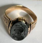 Zegelring - 14 karaat Geel goud Onyx