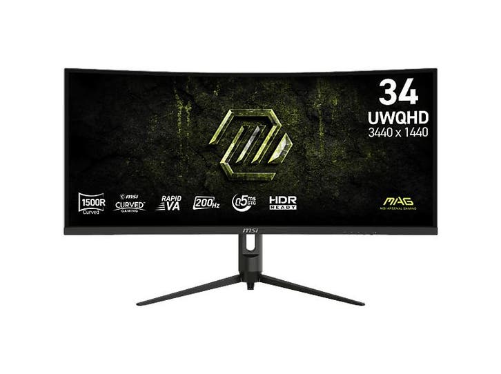 Msi - UWQHD Gaming Monitor - 34 inch, Computers en Software, Monitoren, VA, In hoogte verstelbaar, Gaming, Overige resoluties