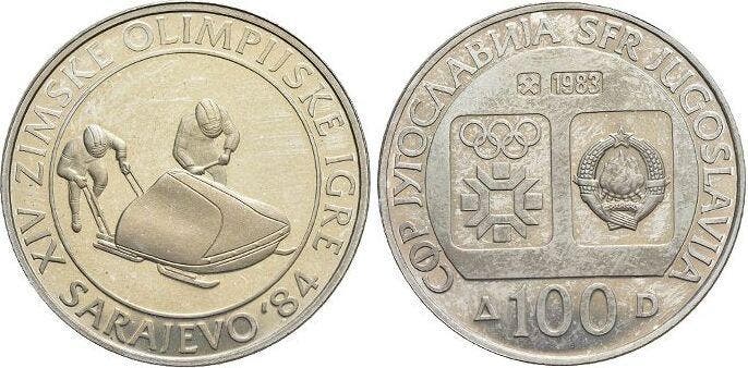 100 Dinar 1982 Jugoslawien Sozialistische Republik 1963-1992, Postzegels en Munten, Munten | Europa | Niet-Euromunten, Verzenden
