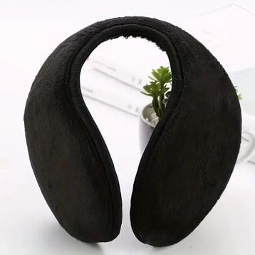 Winter Earmuffs Unique Hair and Headphone Safe Design Black, Verzenden, Nieuw