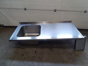 Wasbak - B145 x D70 x H30 cm - RVS, Zakelijke goederen, Gebruikt