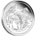 Lunar II - Year of the Horse - 5 oz 2014 (31.232 oplage), Verzenden, Losse munt, Zilver