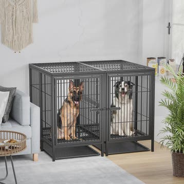 Heavy Duty Hondenbench 52 Inch Extra Groot Metaal met Uitnee, Verzenden, Nieuw