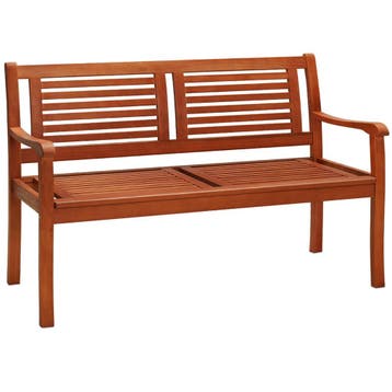 Tuinbank / Zitbank - Eucalyptushout -  120x56x88cm - Bruin, Tuin en Terras, Verzenden, Nieuw