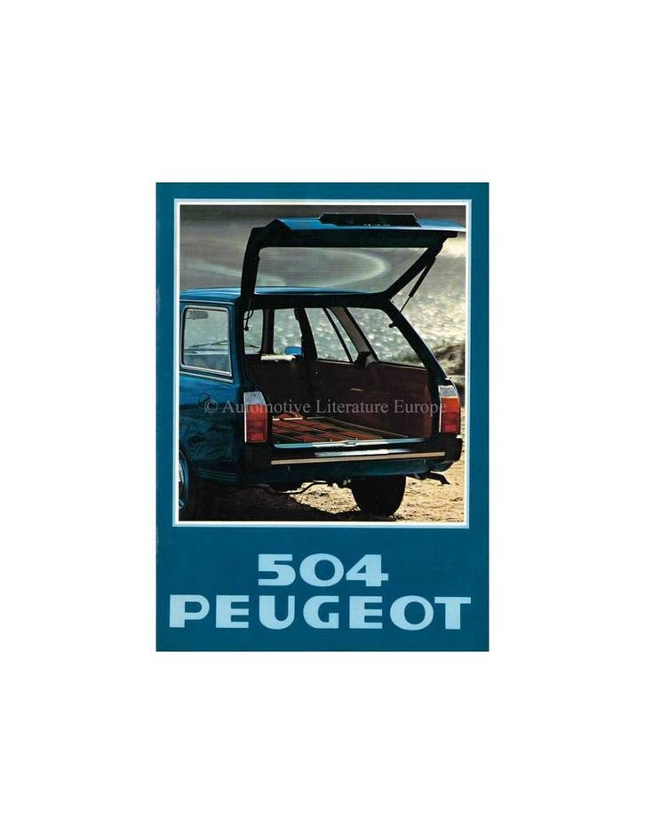 1978 PEUGEOT 504 L / GL / FAMILIALE BROCHURE NEDERLANDS, Boeken, Auto's | Folders en Tijdschriften, Peugeot