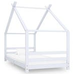 vidaXL Kinderbedframe massief grenenhout wit 90x200 cm, Verzenden, Nieuw