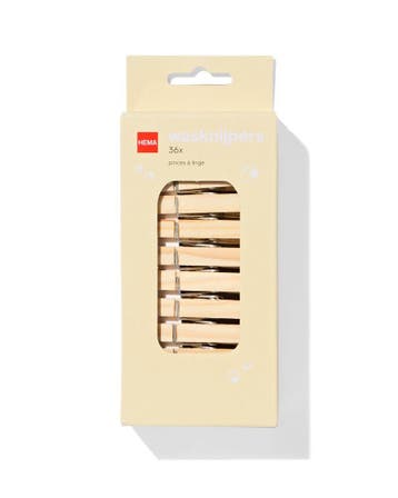 HEMA Wasknijpers hout - 36 stuks, Verzenden, Nieuw