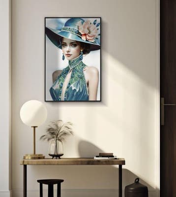 SCHILDERIJ OP DOEK GELAKT PAM MET LIJST -B- CM 62X4X92, Ophalen of Verzenden, Nieuw