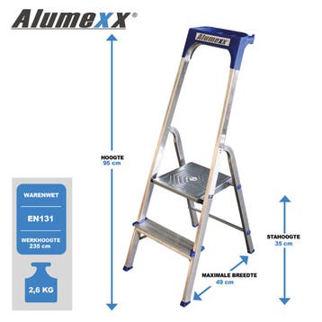 Alumexx ECO huishoudtrap, Doe-het-zelf en Verbouw, Ladders en Trappen, Verzenden, Nieuw