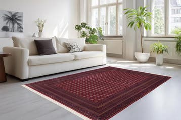 Perzisch Tapijt | Portofino | Ornamenteel | Rood | 80x150 cm, Verzenden, Nieuw