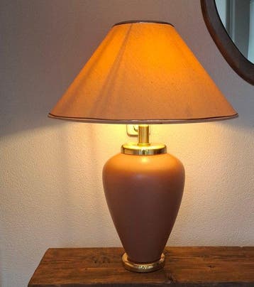 kullmann - Vaas gemonteerde lamp - Keramiek - Messing -