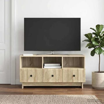 vidaXL TV-kast met lade Sonoma Eiken 102 x 34,5 x 50 cm, Minder dan 50 cm, Verzenden, Nieuw, Minder dan 100 cm