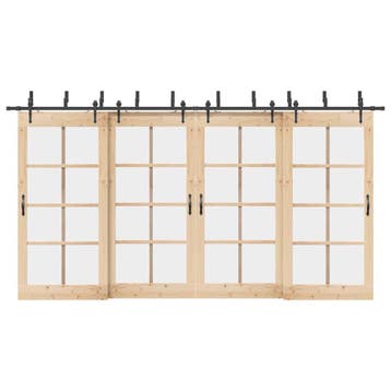 vidaXL Doos met onderdelen voor schuifdeur 427 cm staal, Verzenden, Nieuw