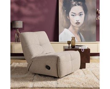 Starfurn Relaxfauteuil Lazy - pixie taupe - Draaibaar &, Ophalen of Verzenden, Nieuw