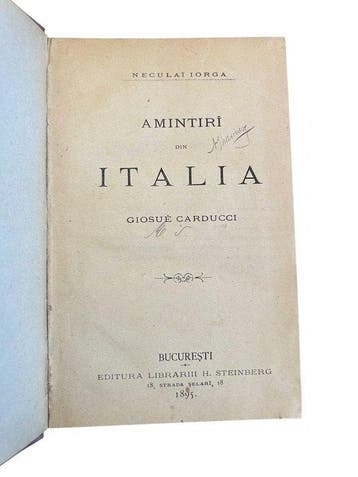 Neculai Iorga - Amintiri din Italia - 1895-1895