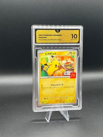 Pokémon - 1 Graded card Mcdonalds Burger Pikachu 020 - GG 10, Nieuw