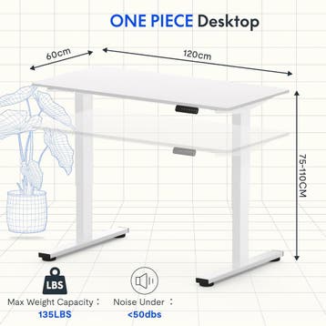 Zit sta bureau - Elektrisch - Verstelbaar - 120 x 60 cm - QE, Huis en Inrichting, Verzenden, Zo goed als nieuw