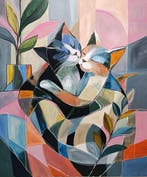 Kiri Aguilera (1982) XL 130 x 100 cm - Mosaico de un Abrazo