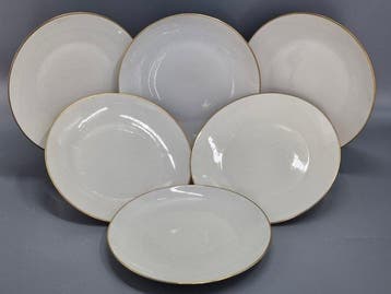 Seltmann Weiden Porzellan Teller Set 6-teilig Goldrand -