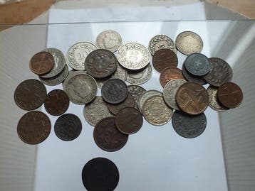Zwitserland. Lot of 38 coins, incl. silver, various