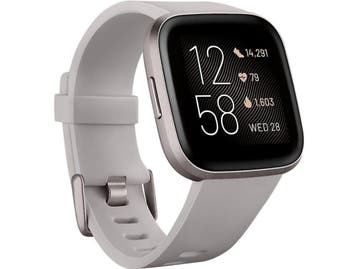 Fitbit Versa 2 40 mm aluminium mist grey op stoffen bandje, Verzenden, Zo goed als nieuw, Fitbit